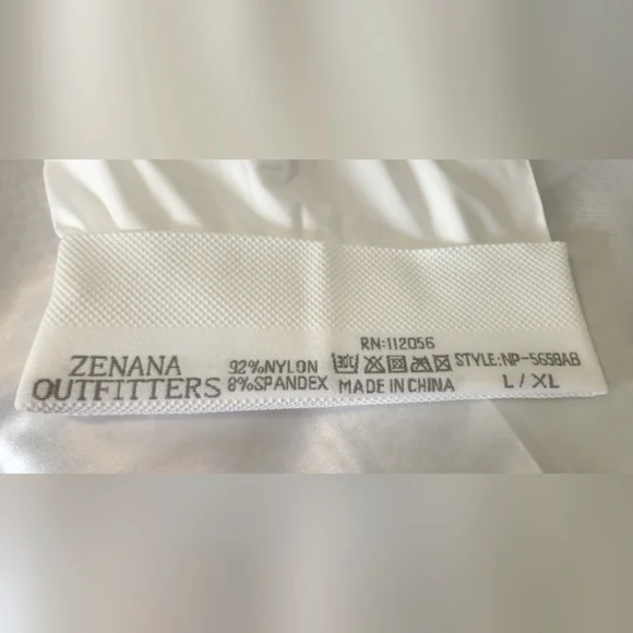 NWT ZENANA OUTFITTERS White control top capri style leggings size L/XL - Picture 4 of 6